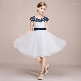 Girl Dresses Female Children Little Flower Princess Skirt Piano Performance Choir Growth Ceremony Gowns