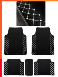 New Pearl Car Floor Mats Universal Protector Women Interior Carpet Auto Accessories for Suzuki Swift Bmw E60 Audi A4 B8 W212 Etc.