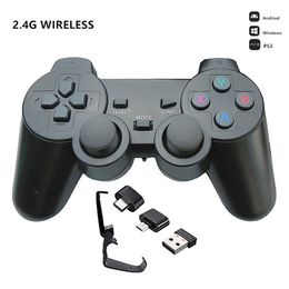 Game Controllers Joysticks 2.4G Wireless Game Controller Joystick With Micro USB OTG Adapter For PC TV Box Android PhoneTablet Gamepad 230518