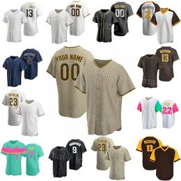 Team Baseball 13 Manny Machado Jersey 2 Xander Bogaerts 1 Trent Grisham 22 Juan Soto 9 Jake Cronenworth 7 Ha-Seong Kim 23 Fernando Tatis Jr 4 Blake Snell Man Woman J-S