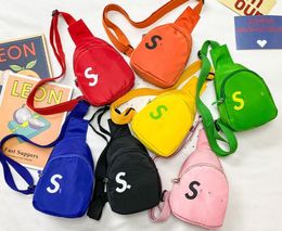 Children print handbag baby satchel fashion one shoulder bag chest bag loose change accessories travel one shoulder crossbody bags