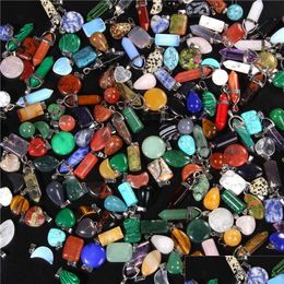 Charms Mixed Color Assorted Charm Heart Round Star Moon Shape Stone Pendant For Jewelry Making Diy Earrings Bracelet Accesso Dhgarden Dhkor