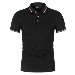 Men's Polos Summer Luxury Men's Short Sleeve Jersey Cotton Solid Colour Business Polo Shirt Fashion Sweatshirt Couple Wear S-4X 230518