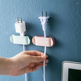 Hooks Wall Power Plug Socket Holder Storage Office Cable Organiser Clips Desktop Tidy Management Wire