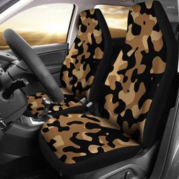 Car Seat Covers Light And Dark Brown Black Camo Set Pack Of 2 Universal Front Protective Cover