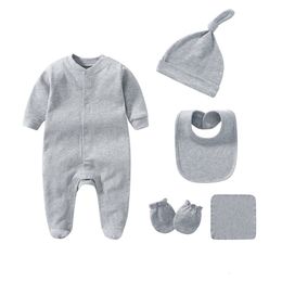 Clothing Sets Solid Pyjamas Sets 35PCS born Cotton Romper Unisex Baby Girl Clothes Jumpsuit Spring Baby Boy Clothes Ropa Bebe Autumn 230517