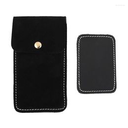 Storage Bags Portable Velvet Watch Pouch Bag With Snap Buttons Single Organizer