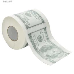 Paper Towels 1 Roll 2 Ply NEW Novelty Funny 100 Dollar Money Printed WC Bath Funny Toilet Paper Tissue Bathroom Supplies Gift FOR Home T230518