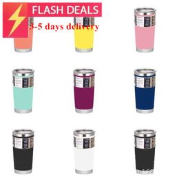 Mugs 20oz Reusable Tumblers Stainless Steel Car Cups Vacuum Insulated Double Wall Water Bottle Thermal Sublimation Coffee Beer Drink Travel