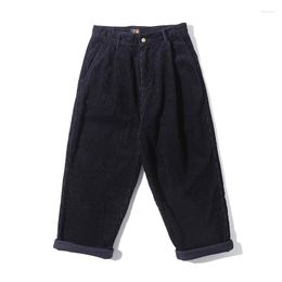 Men's Pants 2023Wide-leg Fashion Corduroy Street Japan Men Korean Loose Casual Vintage Thick Washed Trousers Man Harem Pant