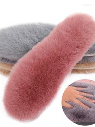 Women Socks 1 Pair Warm Insoles Felt Imitation Fur Winter Thicken Warming Heated Shoes Pads Shoe For Men Snow Boots FootwearPad