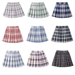 Skirts Baby Toddler Children Clothing School Uniform Plaid Girls Skirt Bottoming Princess Pleated Skirts Kids Short SKirt Summer 230518