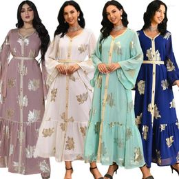 Ethnic Clothing Jalabiya Fashion Muslim Women Abaya Dress Print Elegant Hijab Dresses Turkey Dubai Eid Mubarak Abayas Kaftan