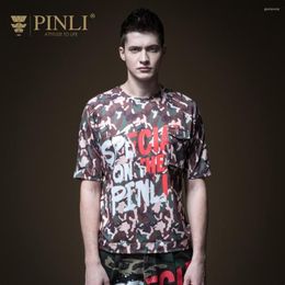 Men's T Shirts Pinli 2023 Summer Discount Clearance Slim Printed Camouflage High Quality Casual Men Short Sleeve T-shirt Polyester Cool Boy
