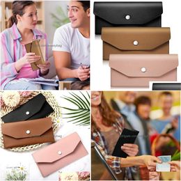 Gift Wrap Pieces Cash Envelopes Wallet Waterproof Flat Metal Snap Reusable Purse For Gift Drop Delivery Home Garden Festive P Dhveh