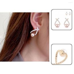 Stud Earrings Delicate Wear-resistant Korean Style Long Lasting For Prom