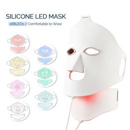 Face Care Devices Antiaging Silicone Mask LED Porejuvenation 7 Colours Beauty Mask Wrinkle Removal Ance Treatment Face Massager 230517