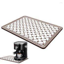 Table Mats Coffee Bar Mat Maker Tray Anti-Slip Espresso Machine Dish For Kitchen Counter
