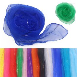 Scarves Transparent Summer Scarf For Women Solid Color Head Wear Bright Thin Silk Chiffon Neck Shawl Beach Vacation Accessories