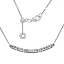 Chains 925 Sterling Silver Necklace Hearts Of Brand Bar Fits For Women Gift Lover Wife Original Jewelry
