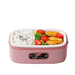 Dinnerware Sets 1L Electric Lunch Box Portable Rice Cooker Thermal Heater Steamer Cooking Container Office Warmer No Water Injection
