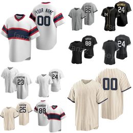 Baseball 1 Elvis Andrus Jersey 24 Yasmani Grandal 22 Oscar Colas 88 Luis Robert Jr 25 Andrew Vaughn 23 Andrew Benintendi 31 Liam Hendriks Make Customised Man Kids B-W