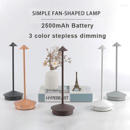 Table Lamps Cordless Lamp Portable LED Desk Mordern Rechargeable Nightstand In Aluminum Dimmable Light Indoor Outdoor