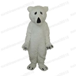 Halloween Polar Bear Mascot Costume Simulation Animal theme character Carnival Adult Size Christmas Birthday Party Dress