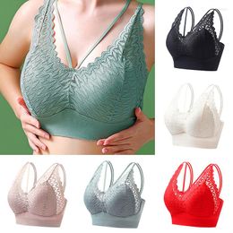 Camisoles & Tanks Women Sexy Lace Beauty Back Wrapped Chest Bra V-Neck Breathable Gathered Cross Thin Suspenders Vest Comfort Camisole