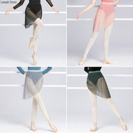 Stage Wear Women Ballet Skirts Lady Gymnastics Training Dance Soft Gauze Skirt Practise Dancing Dress Chiffon Ballerina Tulle