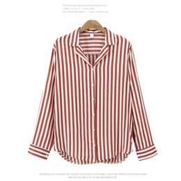 Women's Blouses Shirts Spring Autumn Women Blouse black strips VNeck Long Sleeve Work Shirt office Tops Striped blouse for business 230517