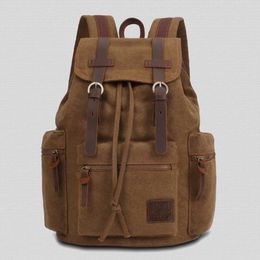 Backpack Bag Vintage Canvas Backpacks Men and Women Bags Travel Students Casual for Hiking Camping Backpack Mochila Masculina 0508