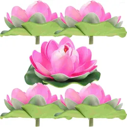 Decorative Flowers 5Pcs Wedding Decor Floating Aquarium Decorations For Decoration Garden Pond