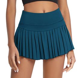 Skirts CUGOAO Women Skirt High Waist Pleated Tennis School Mini Uniform Female Loose Casual Short Bottoms Spring Fall Clothing 230518