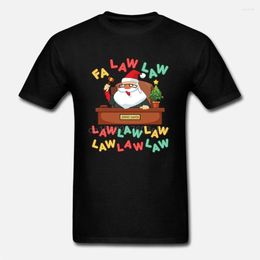 Men's T Shirts Men Tshirt Funny Lawyer Christmas Santa Fa Law Classic Shirt Printed T-Shirt Tees Top