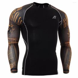 Racing Jackets Men's Quick Dry Cycling T-Shirts Fitness Long Sleeve Compression Shirts Bodybuilding Gym T-Shirt Bike Sportswear