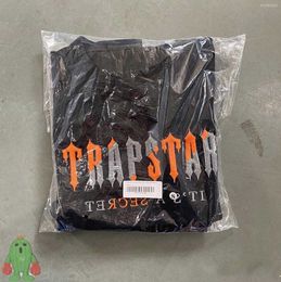 Men's T Shirts Men Women Trapstar T-shirts Summer Outfit Orange Grey Towel Embroidery Short Sleeve Couple A new design 40ess