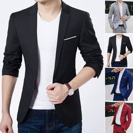 Designer Mens Casual Slim Fit Formal One Button Suit Blazer Coat Jacket Tops Mens Wedding Tuxedos Suits Blazer Masculino M -3XL