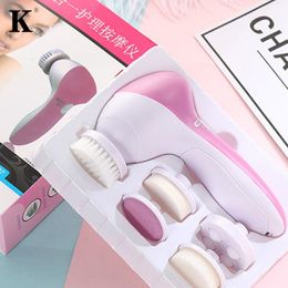 Cleaning Tools Accessories 5 In 1 Face Cleansing Brush Silicone Brush Electric Wash Face Machine Brush Cleansing Brush Face Wash 230517
