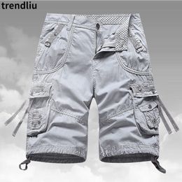 Men's Shorts Summer Solid Colour Tactical Cargo Shorts Men Khaki Jogger Military Cargo Shorts Men Cotton Casual Loose Men Shorts 230518