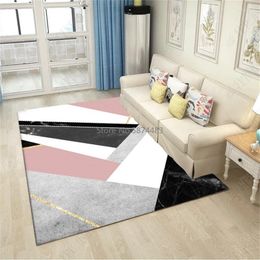 Carpets Fashion Nordic Style Geometric Pink Black Marble Bedroom Living Room Floor Mat Carpet Customization