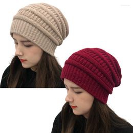 Beanies Beanie/Skull Caps Women And Men 2023 Fashion Keep Warm Winter Hat Wool Knitted Five Bar Stripe Outdoor Thermal Cover Oliv22