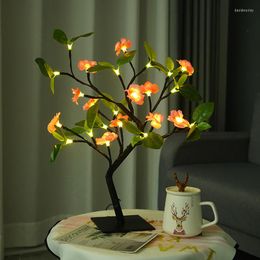 Table Lamps 24LEDS Cherry Blossom Tree Flower Light Decorative Lights Christmas For Indoor Or Bedroom Living Room Wedding Warm White