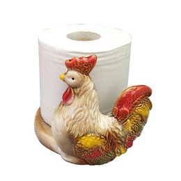 Tissue Boxes & Napkins American Cartoon Animals Napkin Holder Chicken Cow Elephant Box Roll Paper Towel Rack Home Decoration R3169