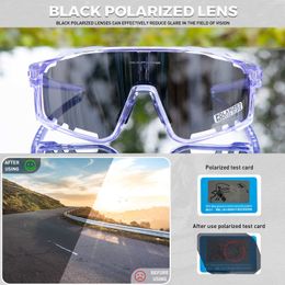 Kapvoe Photochromic Cycling Glasses Riding Skating Sunglasses UV400 Polarized Fishing Goggles Man Woman Bike Bicycle P230518