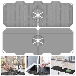 Table Mats Silicone Faucet Mat Water Splash Guard Foldable Handle Drip Catcher Tray Sink Fast Drying Washable