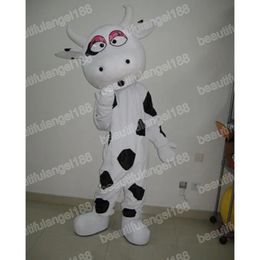 Christmas Lovely Cow Mascot Costume Cartoon Character Outfit Suit Halloween Party Outdoor Carnival Festival Fancy Dress for Men Women