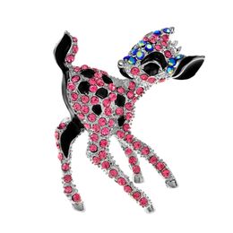 CINDY XIANG Rhinestone Running Deer Brooches For Women Animal Pin 2 Colours Available Alloy Material High Quality New 2021