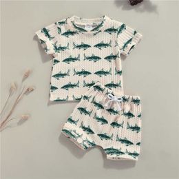 Clothing Sets Baby Summer Clothing Sets Tollder Newborn Infant Boys Girls Cartoon Animal Print Short Sleeve T-shirtsandShorts Casual Outfits