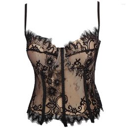 Women's Tanks Arrival Women Sexy Designer Lace Black White Camisole Tops Ladies Summer 2023 Short Night Club Party Camis Crop